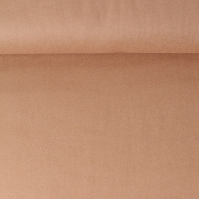 Tissu Flanelle de Coton Jasmine  uni  Beige nougat