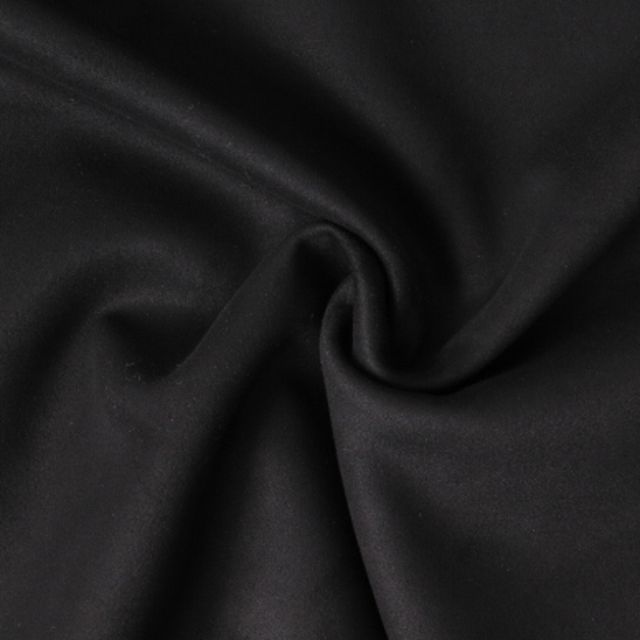 Tissu Suédine extensible  Maëlya aspect daim uni Noir