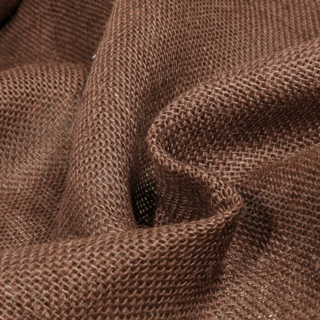 Toile de Jute uni Marron