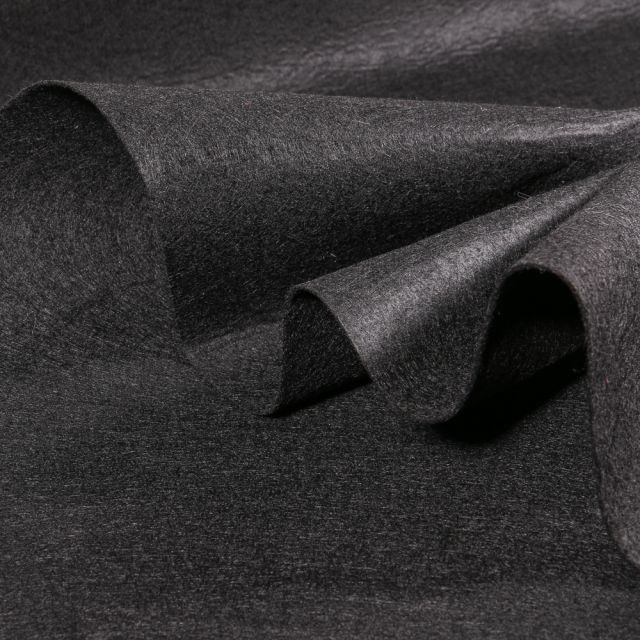 Coupon Tissu Feutrine 90 cm Noir - Coupon de 50 cm