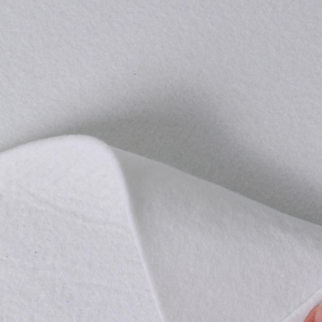 Tissu Feutrine épaisse 90 cm uni Blanc
