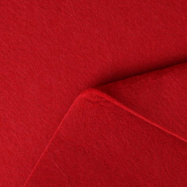 Tissu Feutrine épaisse 90 cm uni Rouge