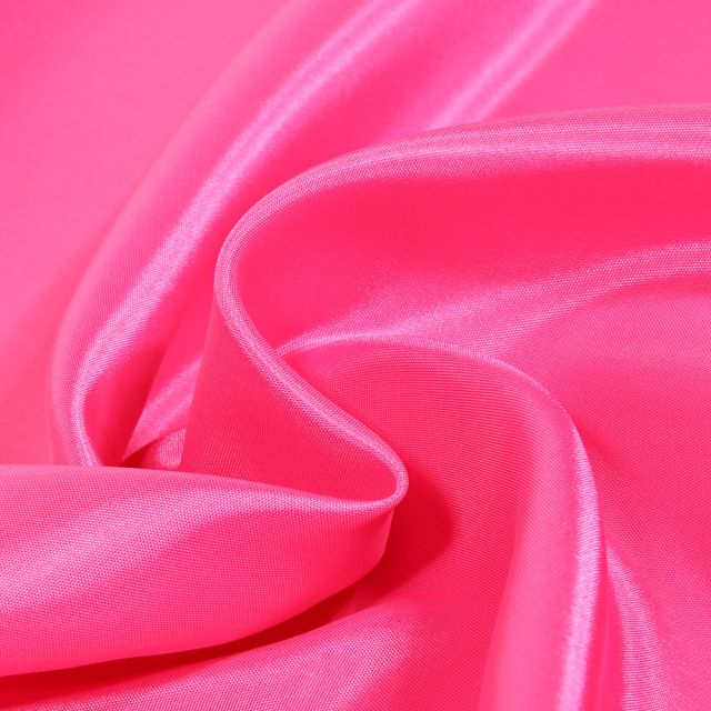 Tissu Doublure Pongé uni Rose bonbon