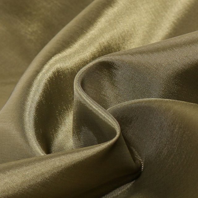 Tissu Doublure Pongé uni Vert kaki clair