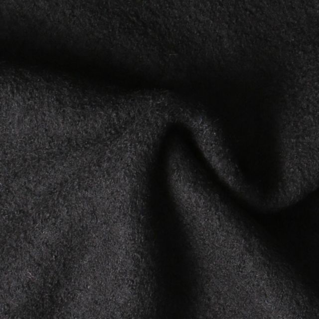 Tissu Laine Bouillie  uni Hanna sur fond Noir