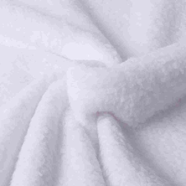 Tissu Fausse fourrure uni cloudy Blanc