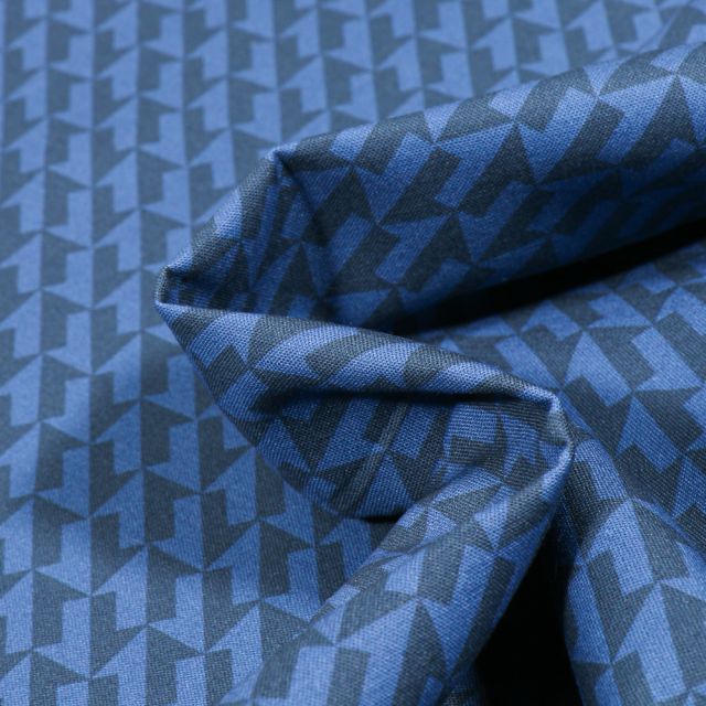 Tissu Coton MC Fabrics Flèches sur fond Bleu