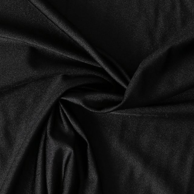 Tissu Lycra stretch Dynalis uni Noir - Par 10 cm