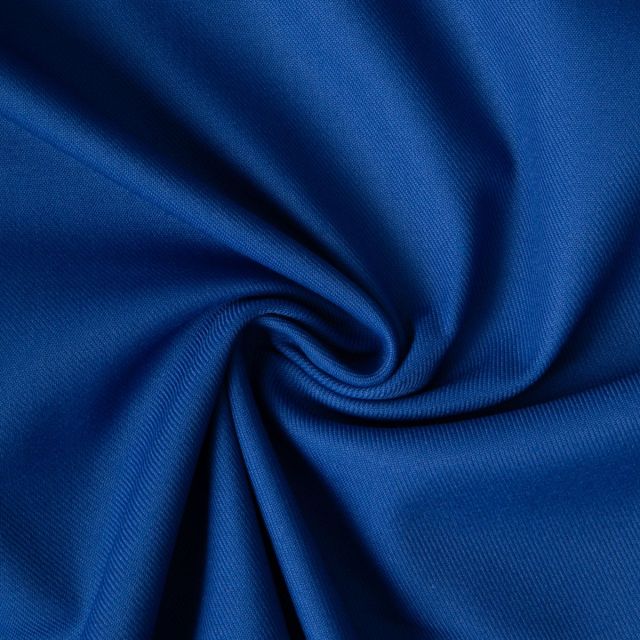 Tissu Sergé Polyviscose Hispania sur fond Bleu roi