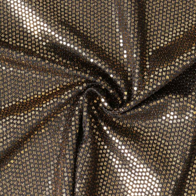 Tissu Polyester Stretch  Noir