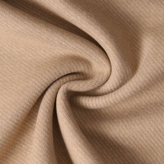 Coupon Tissu Polyviscose touché Cachemire Beige - Coupon de 100 cm
