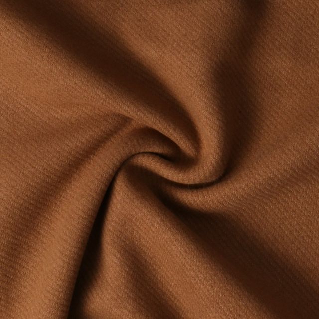 Coupon Tissu Polyviscose touché Cachemire Camel - Coupon de 100 cm
