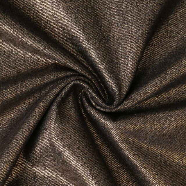 Tissu Jean Irrisé Marron chocolat