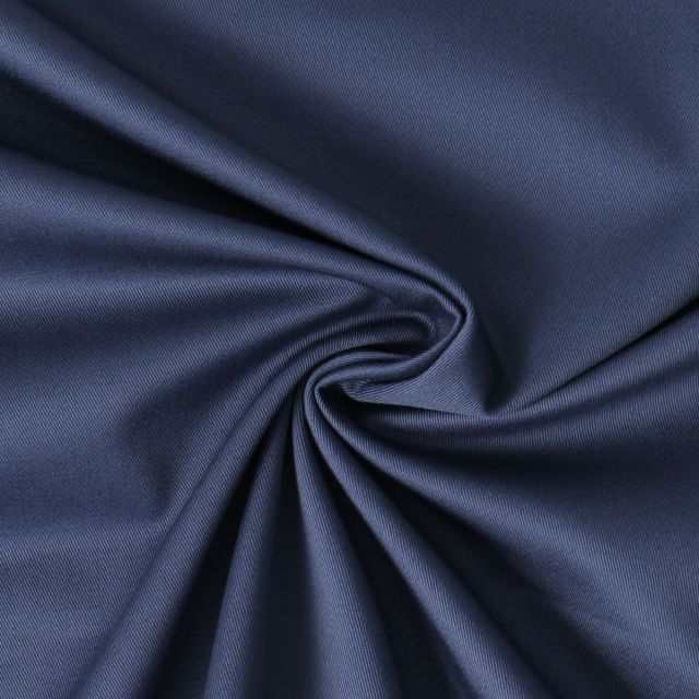 Tissu Gabardine Stretch Bleu indigo