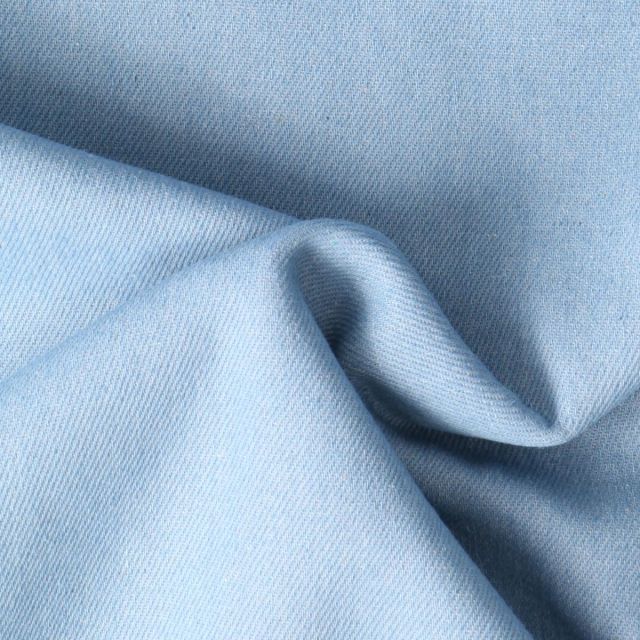Tissus Jean Denim envers bouclette Bleu clair