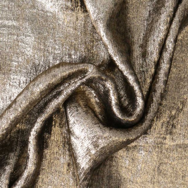 Tissu Lamé  texturé Argent
