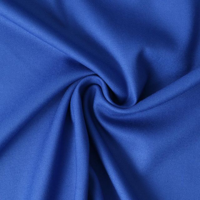 Tissu twill Bamboo et polyester recyclé Bleu roi