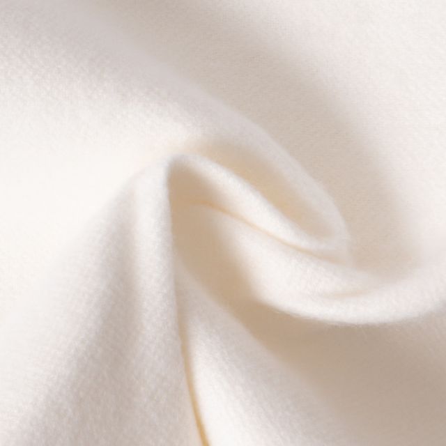 Tissu Molleton de Coton uni Ecru
