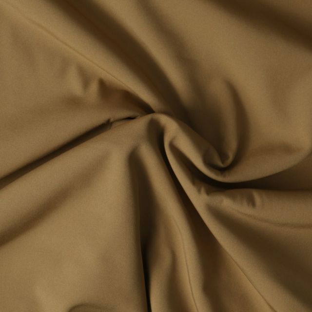 Coupon Tissu Softshell Freya uni Camel foncé - Coupon de 100 cm