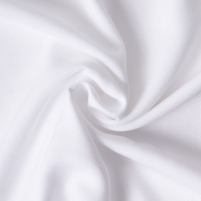Tissu Crêpe de Viscose Mona uni Blanc