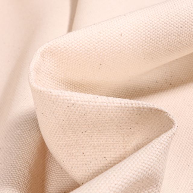 Coupon Tissu Toile de coton MaxCotton uni grande largeur Ecru - Coupon de 20 cm