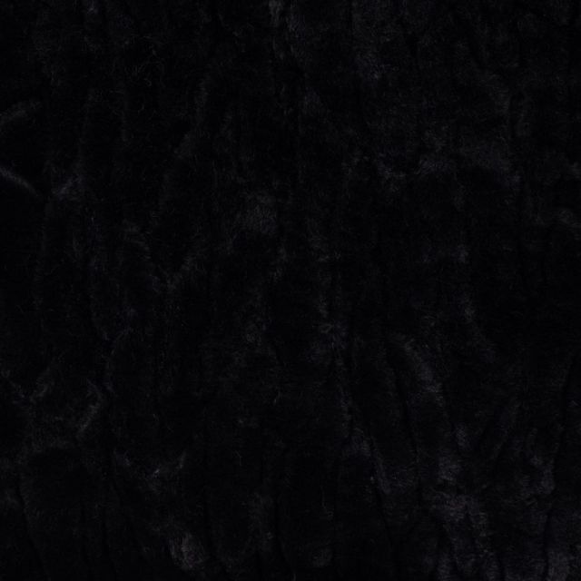 Tissu Fausse fourrure Malou uni Noir