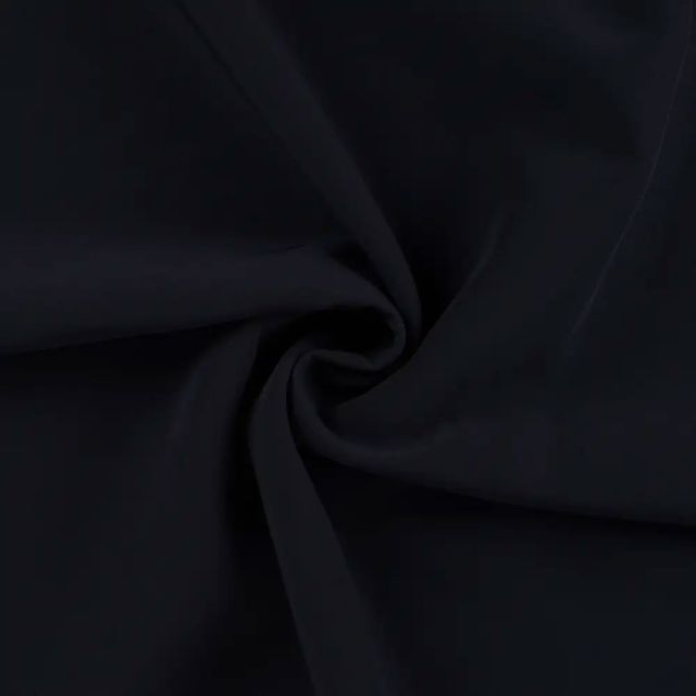 Tissu Sergé extensible uni Noir