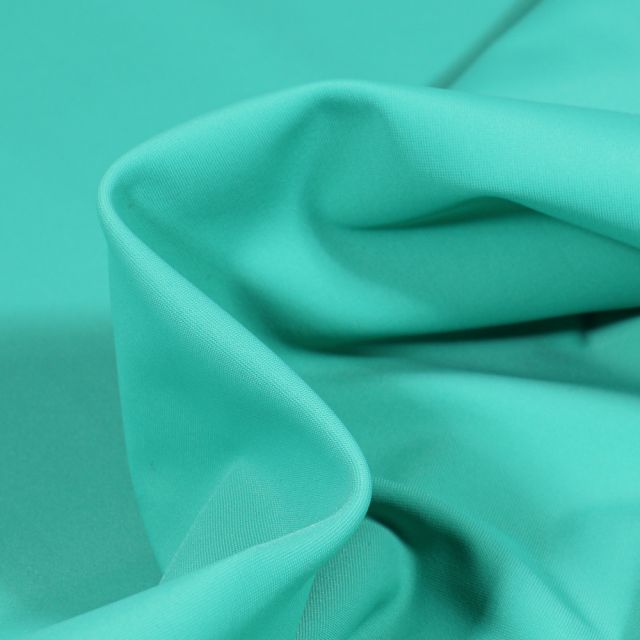 Coupon Tissu Lycra léger Travel uni Vert émeraude - Coupon de 50 cm