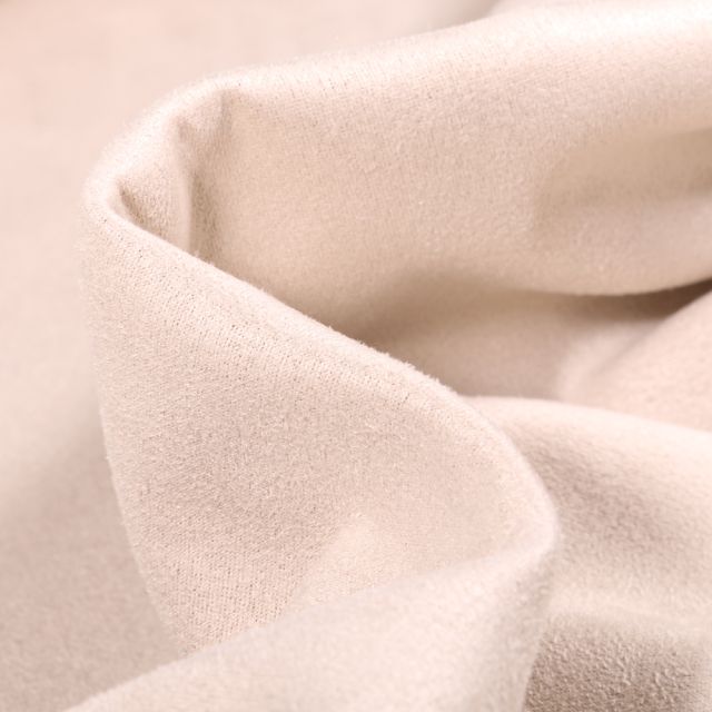 Coupon Tissu Suédine Scuba uni Capri Beige sable - Coupon de 130 cm