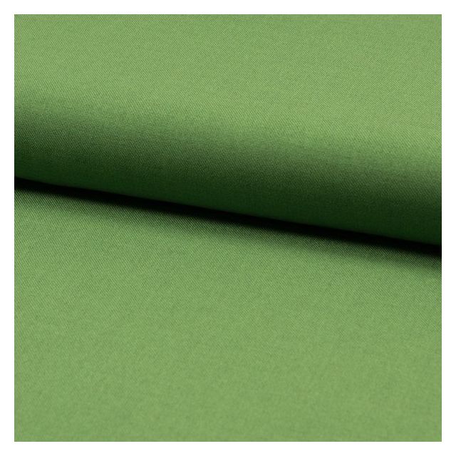 Coupon Tissu Viscose Twill  chiné Vert - Coupon de 60 cm