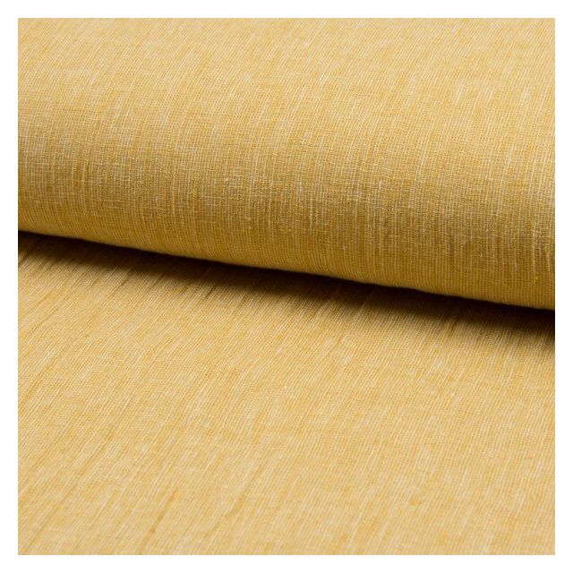 Tissu Lin Coton tissage étamine Ocre - Par 10 cm