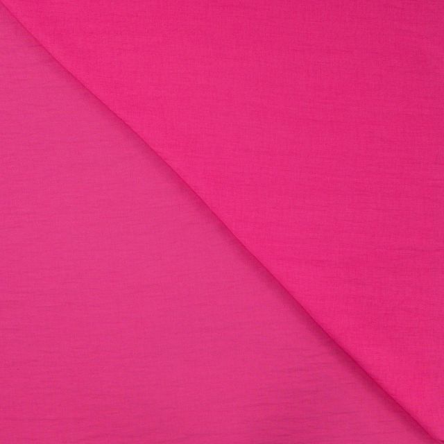 Coupon Tissu Viscose nylon uni Rose fuchsia - Coupon de 50 cm