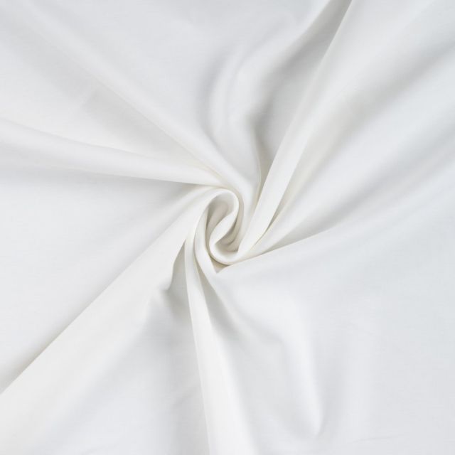 Tissu Jersey Scuba aspect Modal uni Blanc