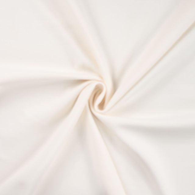 Tissu Jersey Scuba aspect Modal uni Ecru