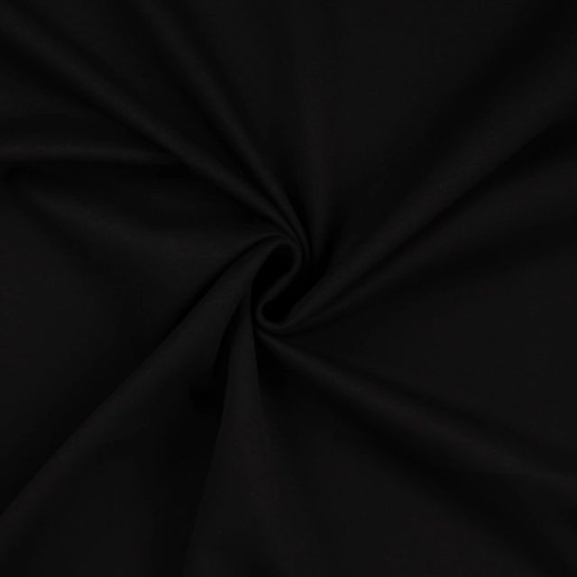 Tissu Jersey Scuba aspect Modal uni Noir