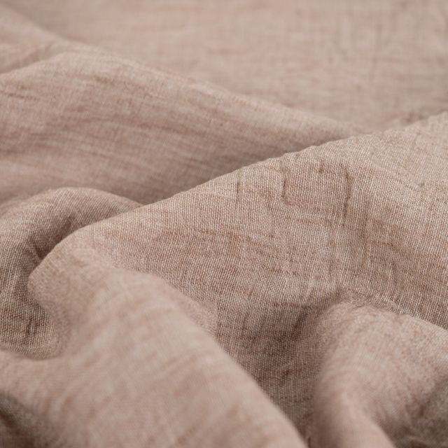 Tissu aspect Lin uni Beige