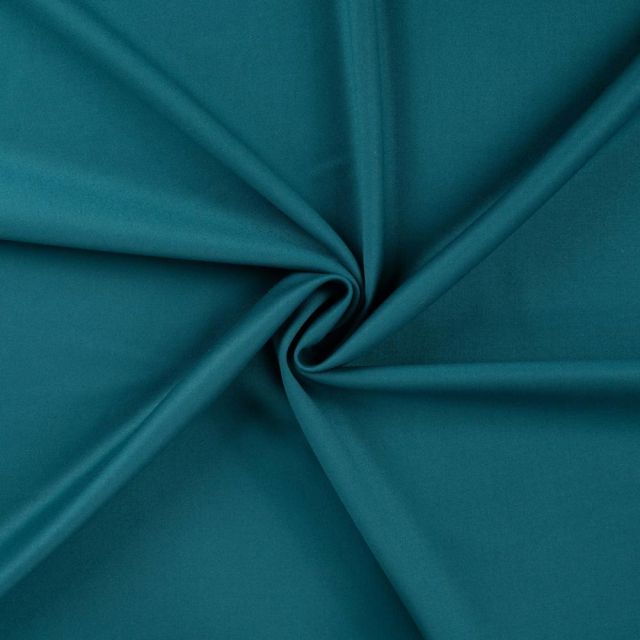 Tissu Gabardine Allegra légère extensible uni  Bleu canard