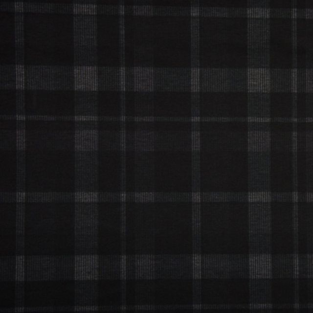 Tissu Milano Carreaux Gris sur fond Noir - Par 10 cm