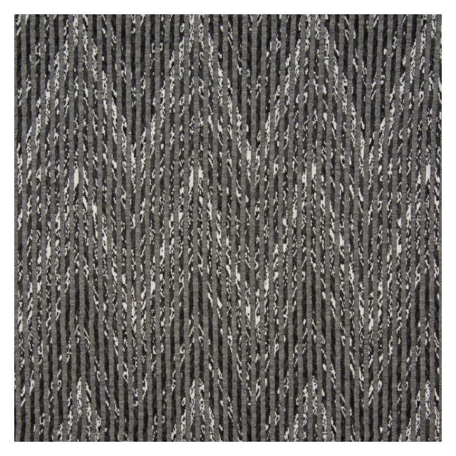 Tissu Jersey Jacquard  Zig Zag sur fond Gris - Par 10 cm