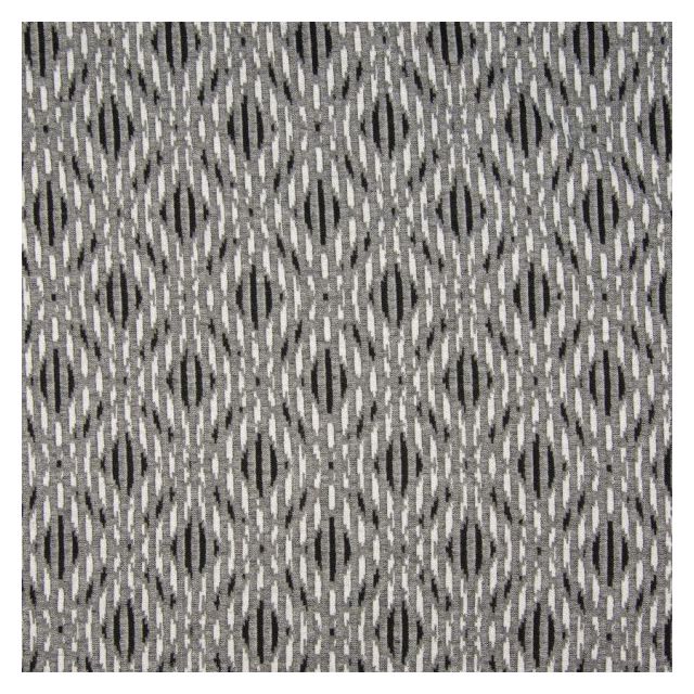 Tissu Jersey Jacquard  Losanges sur fond Gris - Par 10 cm