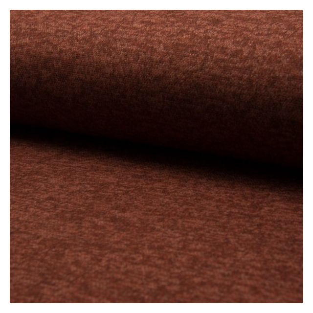 Coupon Tissu Maille Jersey Verona Chiné Brique - Coupon de 30 cm