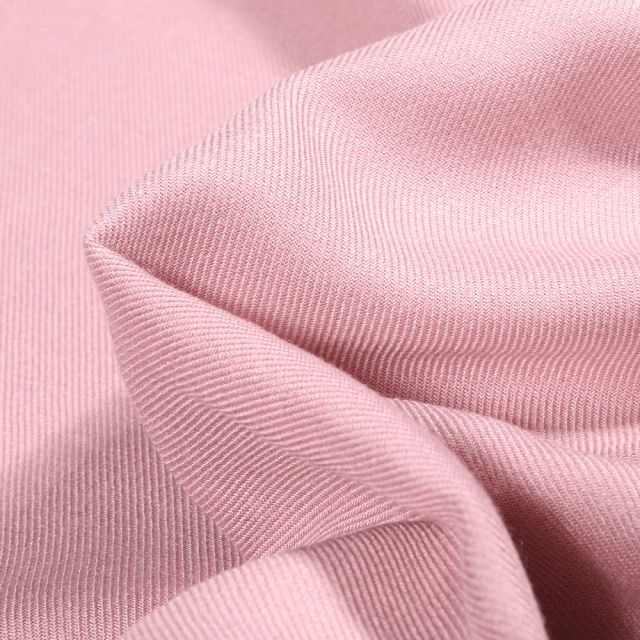 Tissu Viscose Twill uni Rose pâle
