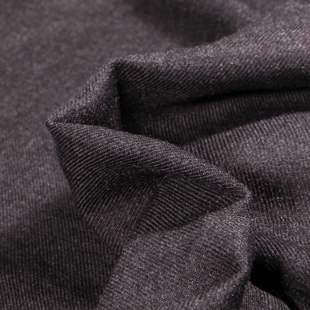 Tissu Viscose Twill uni Noir