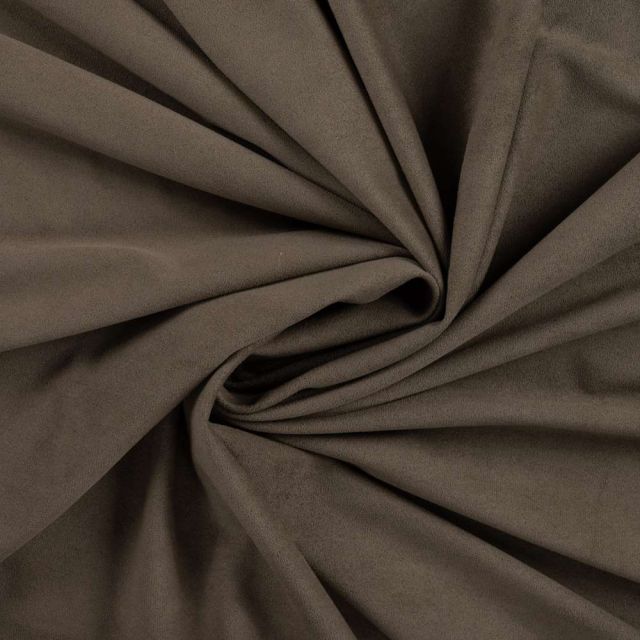 Tissu Suédine extensible Siena aspect daim uni  Vert kaki