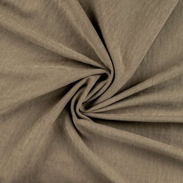 Tissu Suédine Melody  aspect peau de pêche envers satiné uni Vert kaki clair