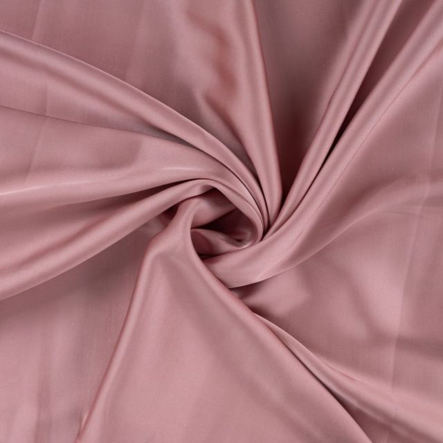 Tissu Viscose   Olivia touché Satin uni  Rose poudré