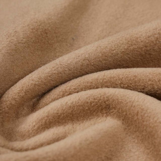 Coupon Tissu Polaire uni Beige foncé - Coupon de 50 cm
