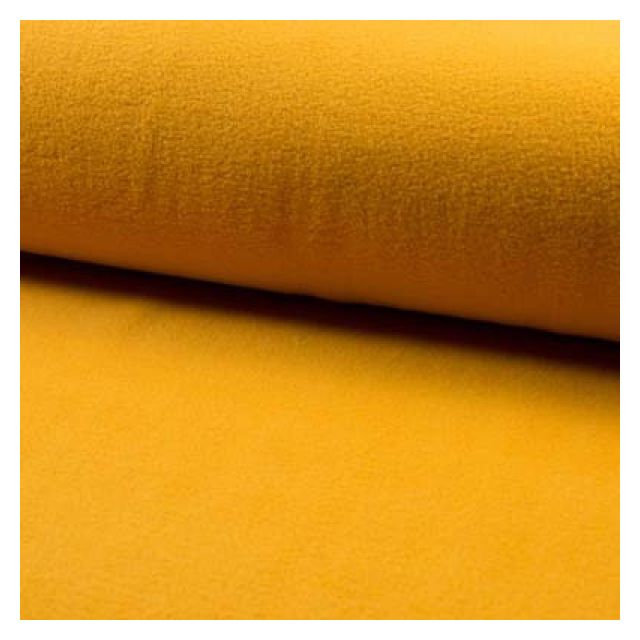 Coupon Tissu Polaire doux uni Jaune - Coupon de 100 cm