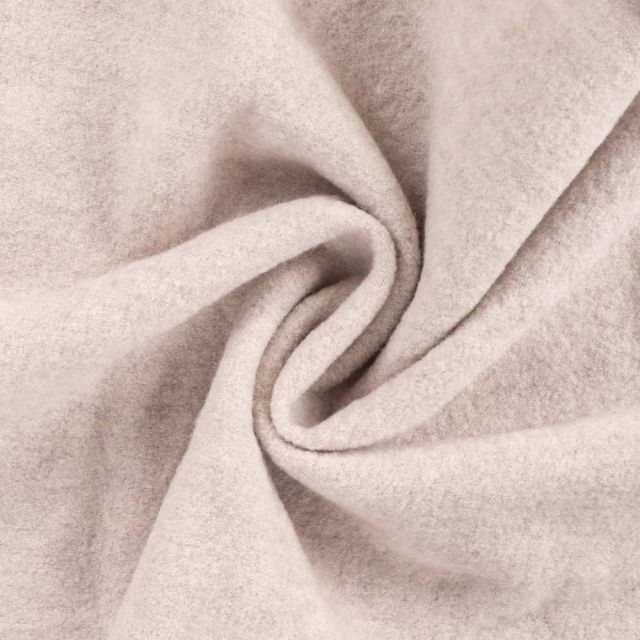Tissu Laine bouillie  Isolde uni Ecru