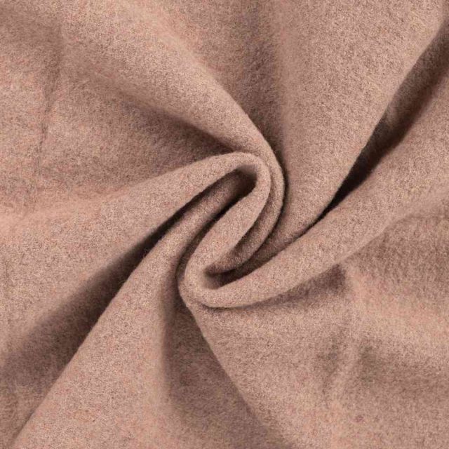 Tissu Laine bouillie  Isolde uni Camel